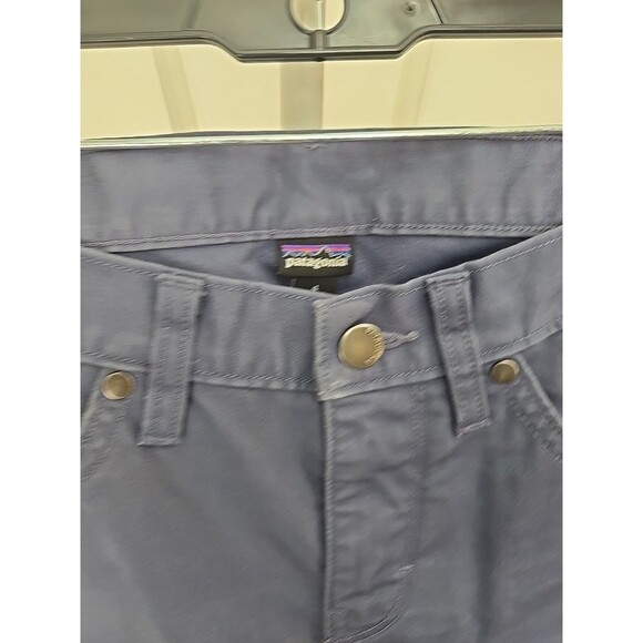 Patagonia Womens Blue Organic Cotton Rugged Twill Canvas Pinyon Pines Pants Sz 4 - Picture 3 of 12